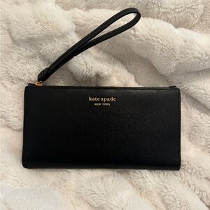 Kate Spade Black Leather Wristlet